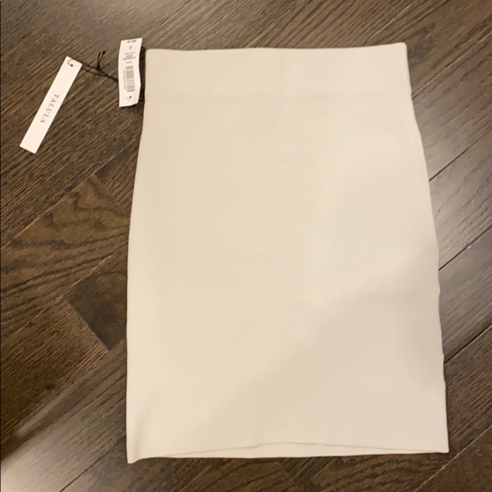 NWT Aritzia Stanhope Bandage Skirt Light Grey S